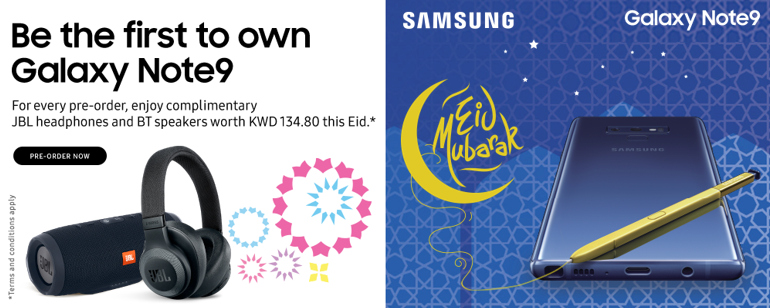 Zain offers the all-new Samsung Galaxy Note9 for pre-order