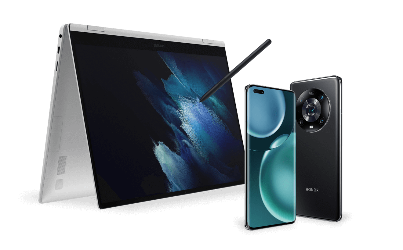 Promotional image for Zain Plus showing various devices like smartphones and tablets
