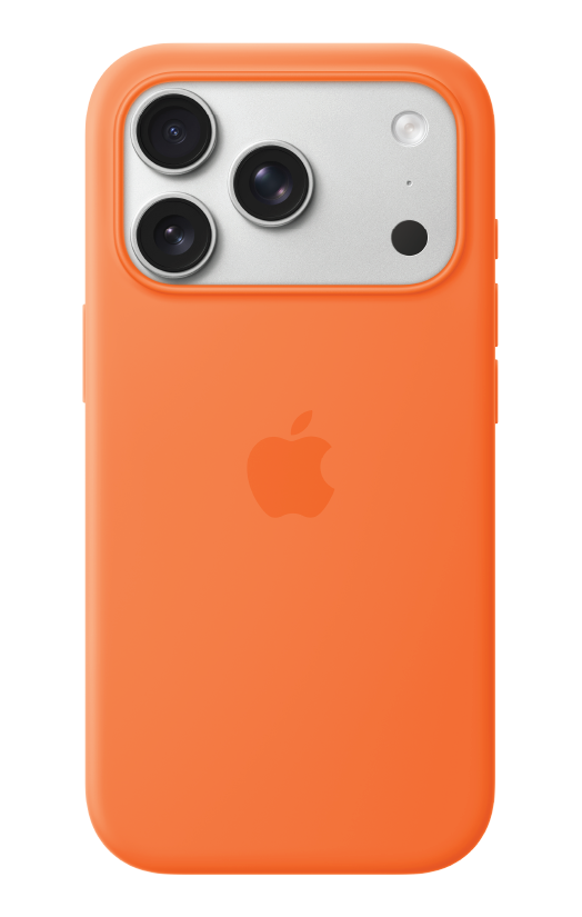 iPhone 17 Pro Silicone Case with MagSafe – Orange