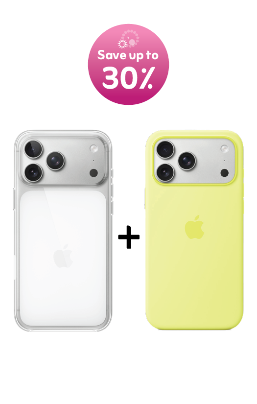 iPhone 17 Pro Clear Case with MagSafe + Silicone Case – Neon Yellow
