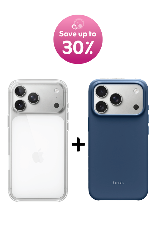 iPhone 17 Pro Clear Case with MagSafe + Beats Case – Bedrock Blue