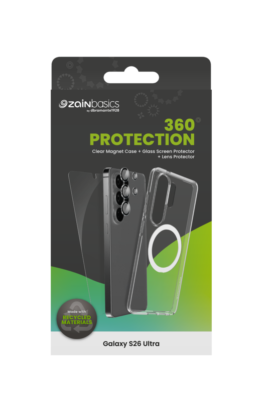 S26 Ultra - غطاء Iceland Pro شفاف بحماية Eco Protect حتى 3 أمتار مع Eco Lens